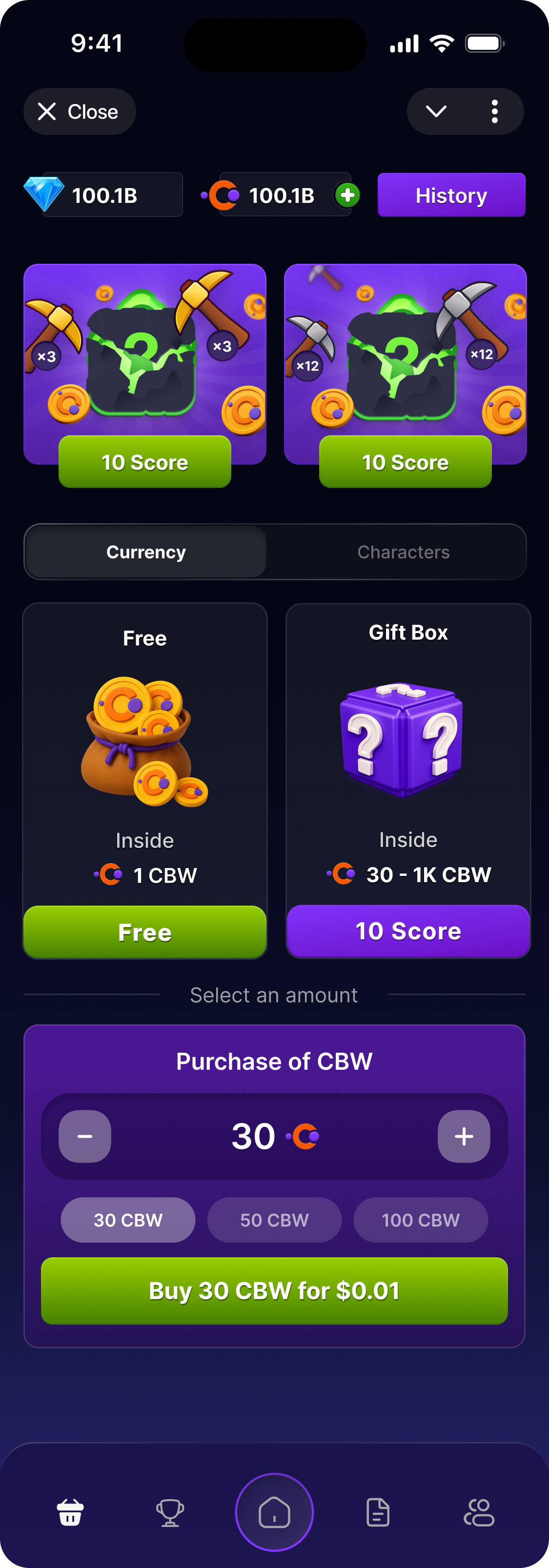 Crybble Wars shop